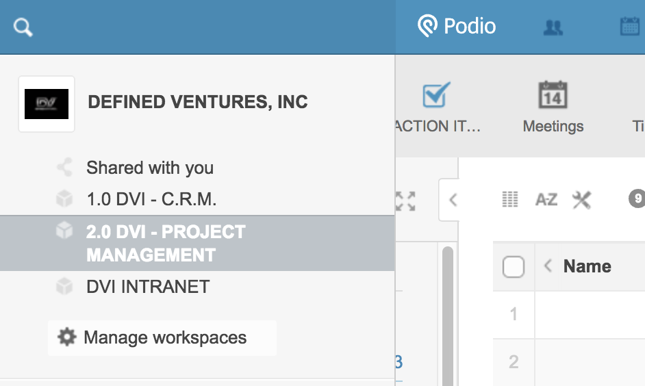 Podio Workspaces | Defined Ventures, Inc.